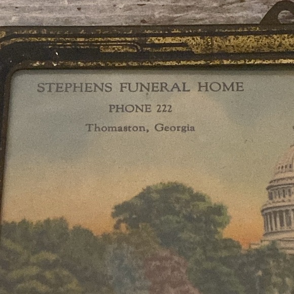 Vintage Framed Hanging 'Stephens Funeral Home' Thermometer Wall Advertisement - Picture 4 of 7